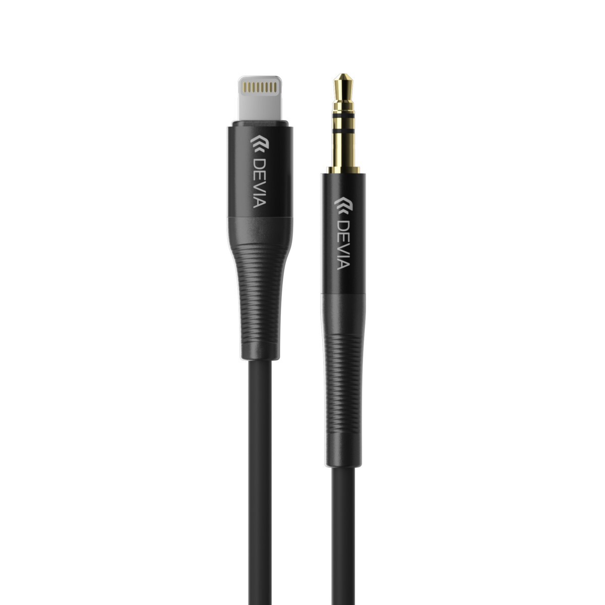 Cable de audio usb lightning a 3.5mm devia ipure series - Black 