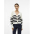 VMLEA LS V-NECK CUFF CARDIGAN NOOS CORE-15 1 Cloud Dancer/Stripes BLACK