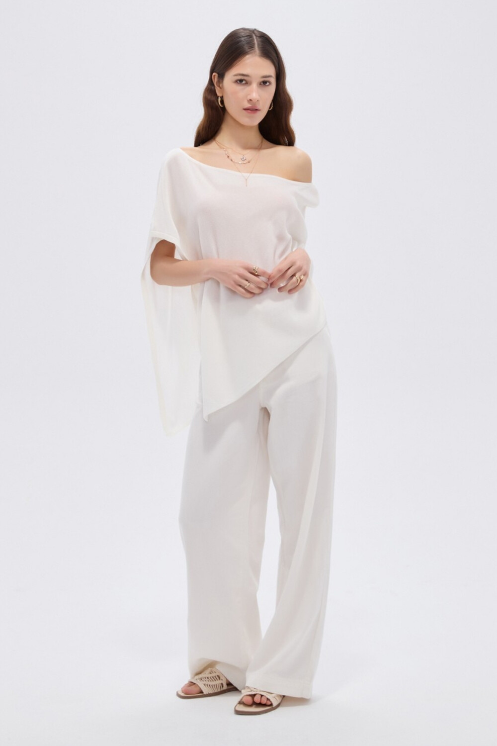 Poncho Frial Marfil / Off White