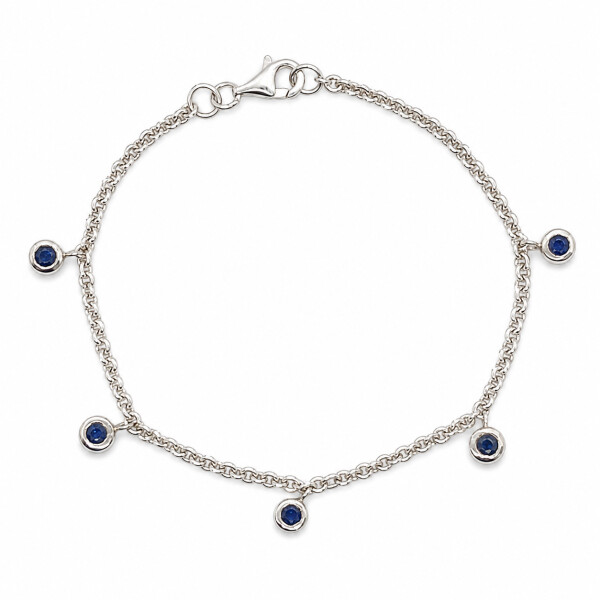 Pulsera Constelación de Moon en Plata 925 con Zafiros Pulsera Constelación de Moon en Plata 925 con Zafiros