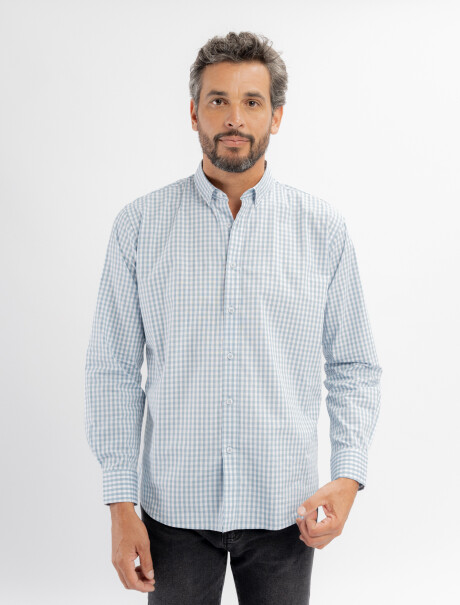 Camisa m/l Hudson turquesa/D4