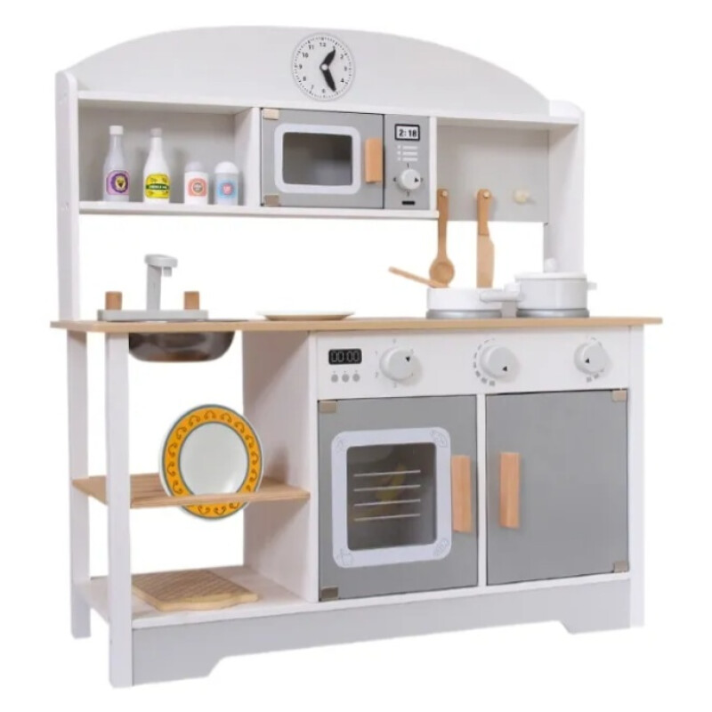 Cocina De Madera Didáctica Con Accesorios Infantil Multicolor
