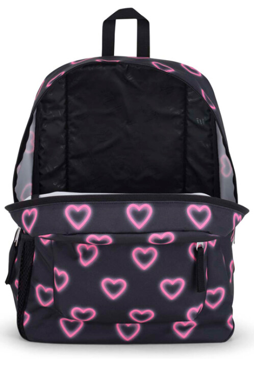 MOCHILA JANSPORT CROSS TOWN HAPPY HEARTS BLACK