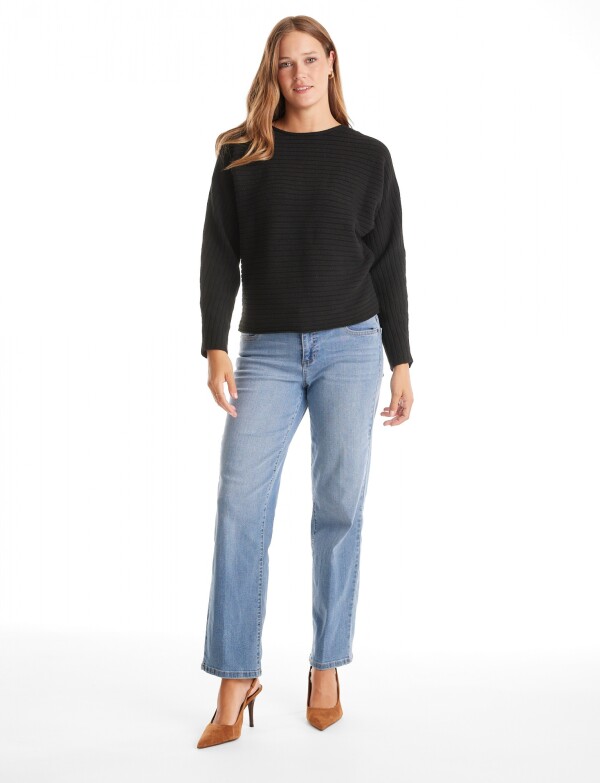 Buzo Ribs Dolman NEGRO