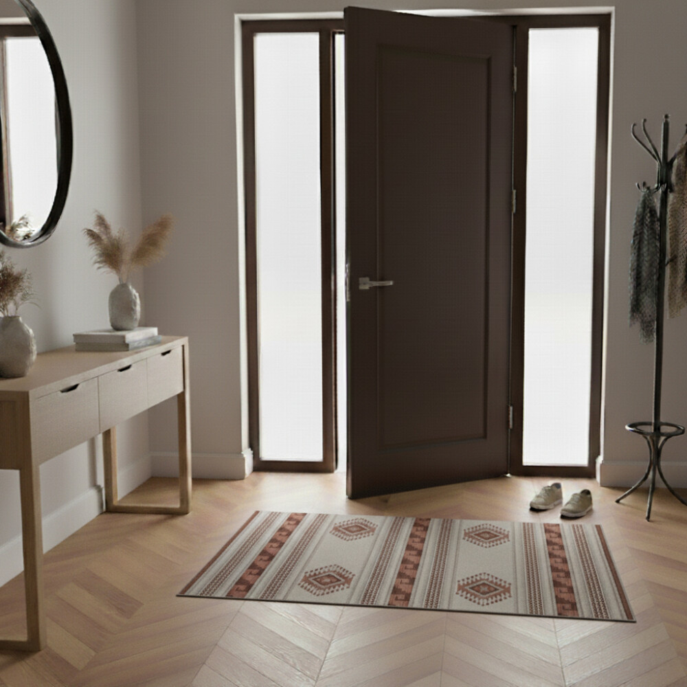 Alfombra Moderna | 50 x 80 cm Asteca Roja