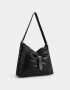 Saca Cartera Hobo Con Hebilla - Negro