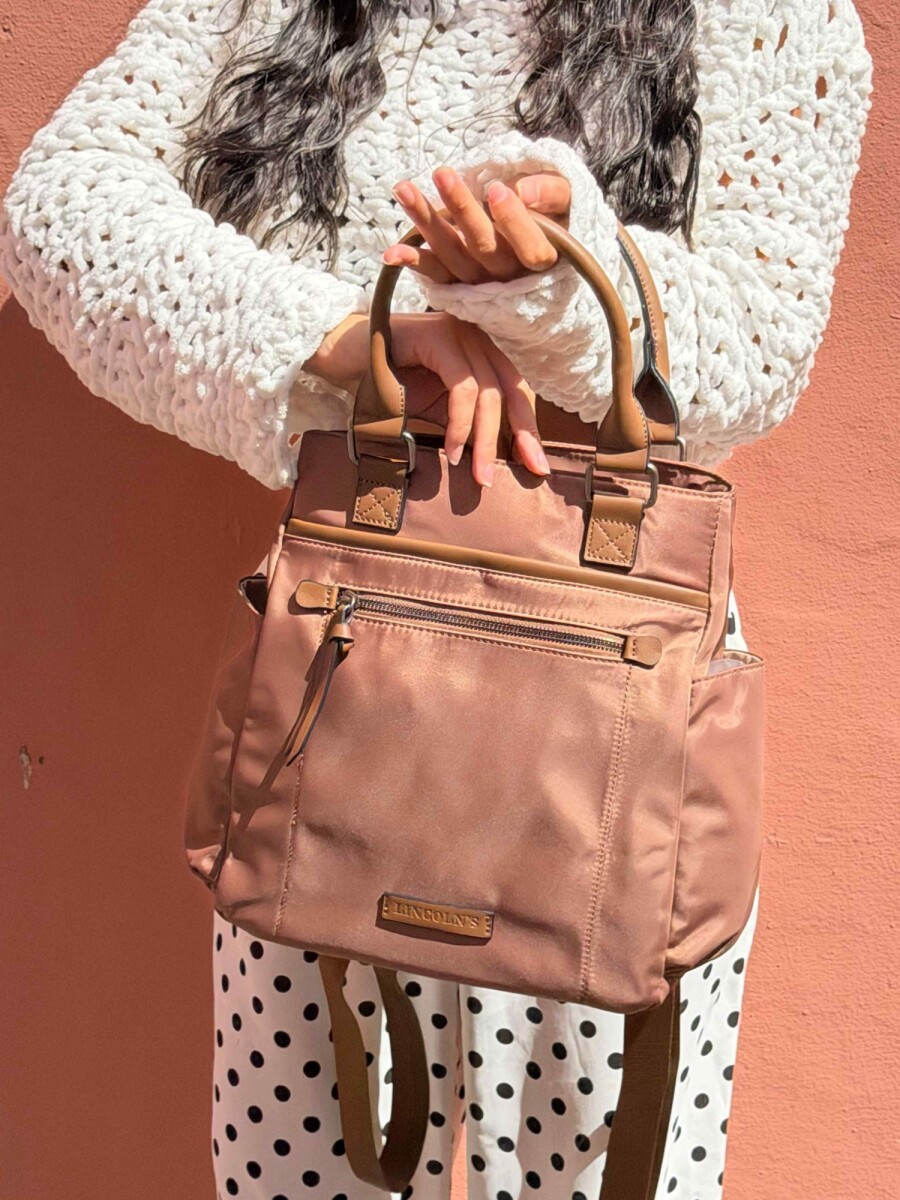 CARTERA MOCHILA VAINILLA - CACAO 