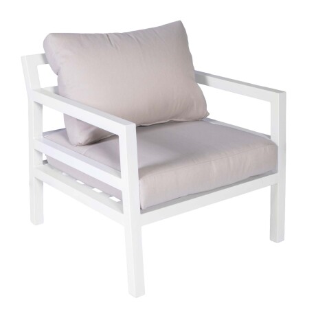 SET DE LIVING (1+2+1) ALUMINIO BLANCO PORTOFINO