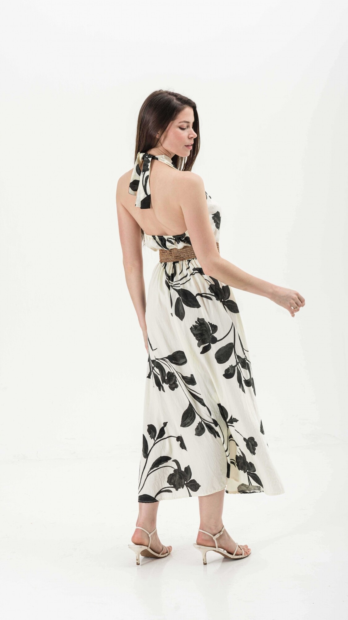 VESTIDO FLOR NEGRO