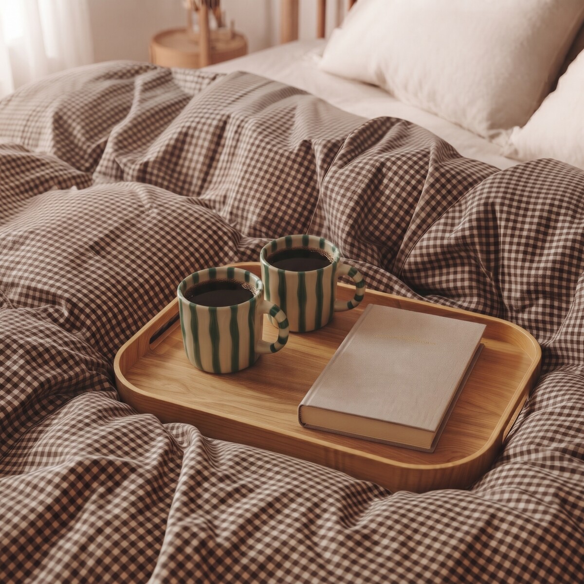 Bandeja de madera fresno rectangular Riga - 40x28 cm 