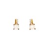 Caravanas Zirconias y oro - Oro bajo - Zirconia- CA8077 sinpiedra