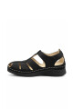 Sandalia cerrada con velcro Aurora AU226 Negro