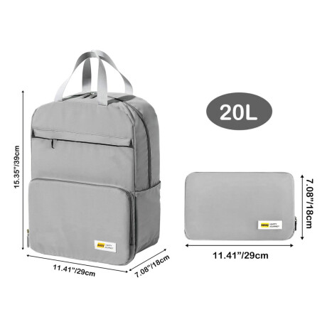 Mochila Plegable Unisex Liviana Impermeable p/Viaje y Paseo Negro
