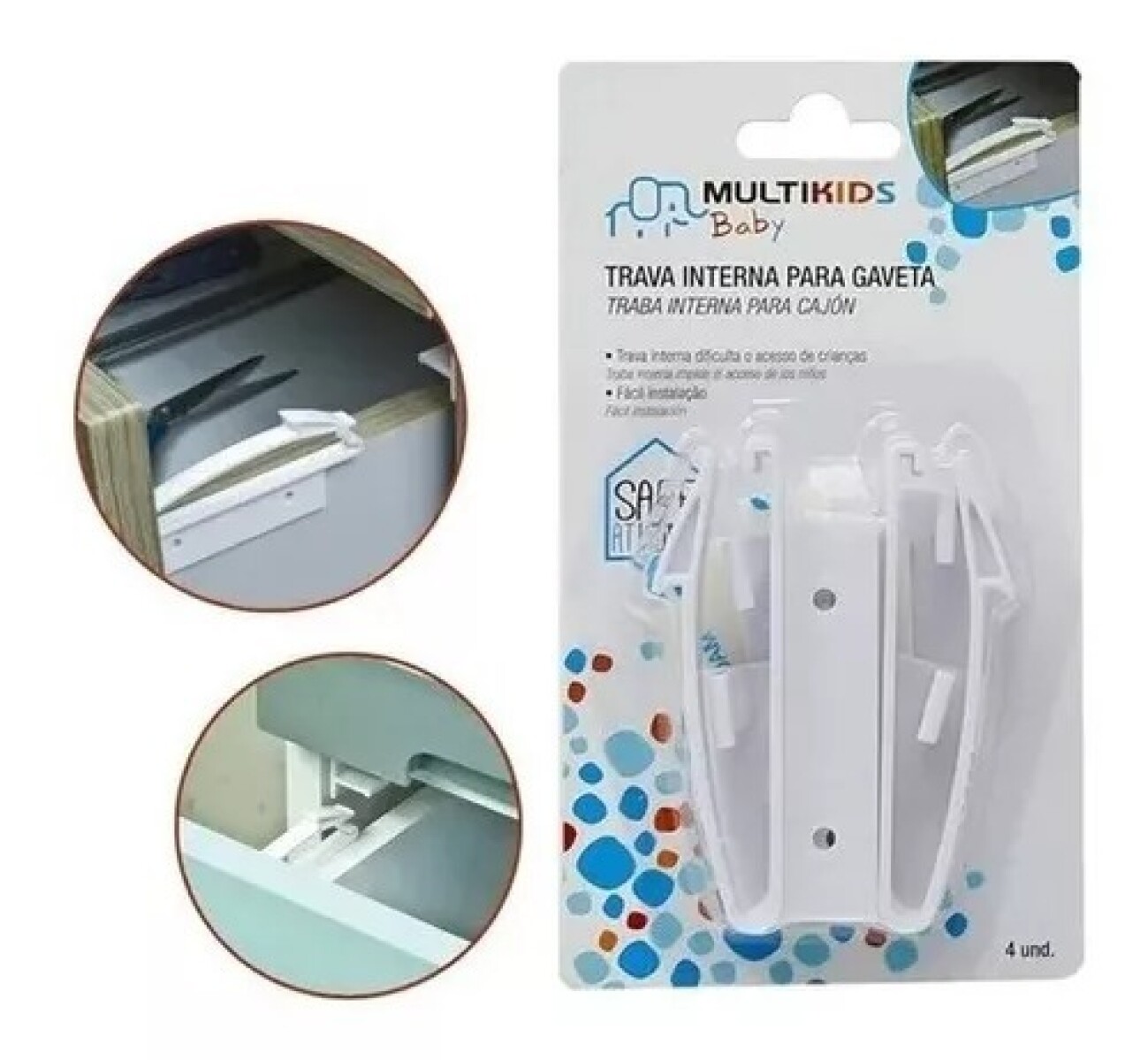 Tranca x4 multiuso para cajon BB26 