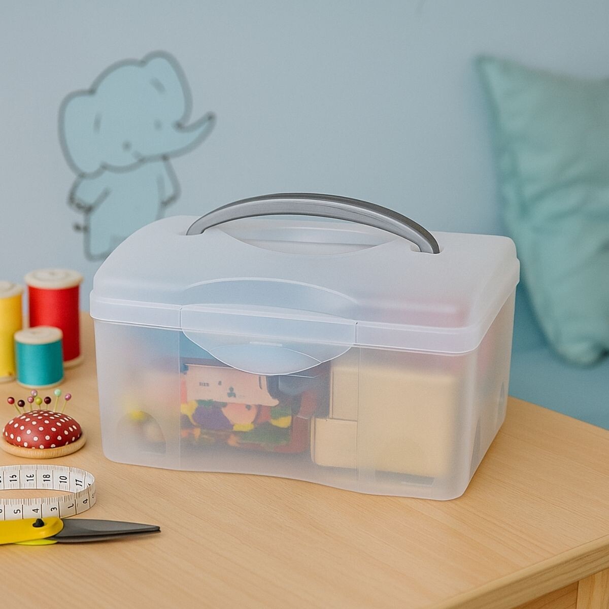 Caja organizadora 12 x 16 x 21 cm - TRANSPARENTE 