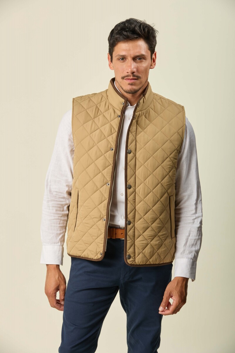 Chaleco Capitoneado - Beige 