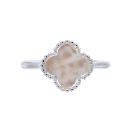 Anillo de plata 925 y esmalte, FLOR. Anillo de plata 925 y esmalte, FLOR.