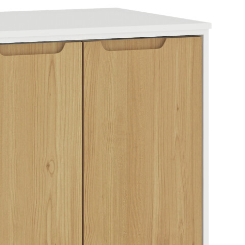 Mueble Alacena y Mesada de Cocina con estante en MDP - Madera - Línea Melilla - Blanco Mueble Alacena y Mesada de Cocina con estante en MDP - Madera - Línea Melilla - Blanco