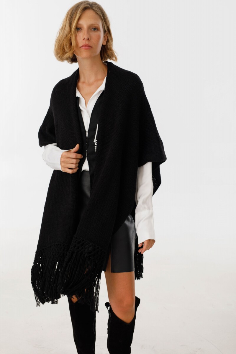 Ruana Cow - Negro 