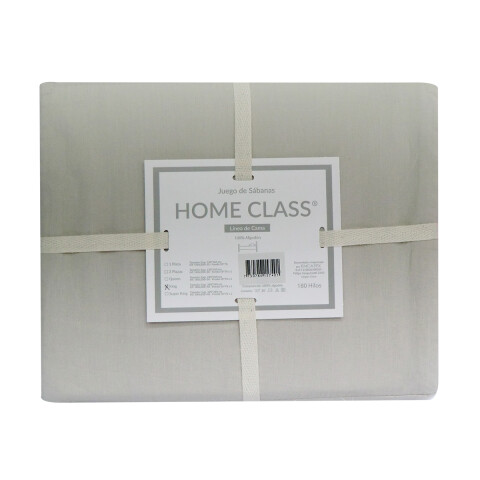 Juego Sábanas 1 Plaza Home Class Lisas 180 Hilos 100% Algodón BEIGE