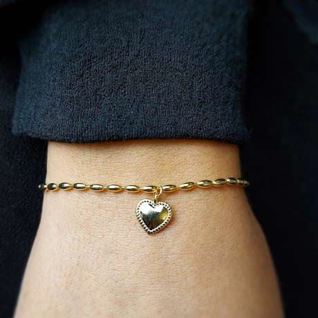 Pulsera LOVE en Plata 925 con baño oro 14k.