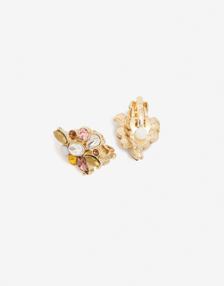 Aros Clips Aros Clips Piedras - Dorado