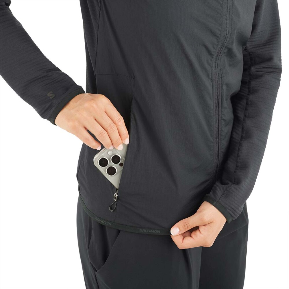 Salomon Campera Sntial Lightwarm Hybrid W para Mujer - Negro Negro