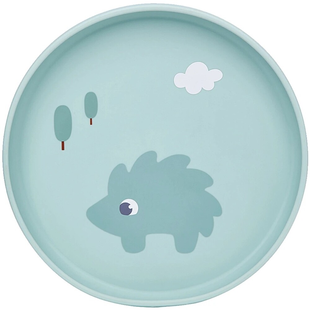 Plato con ventosa BUBA cloudy verde