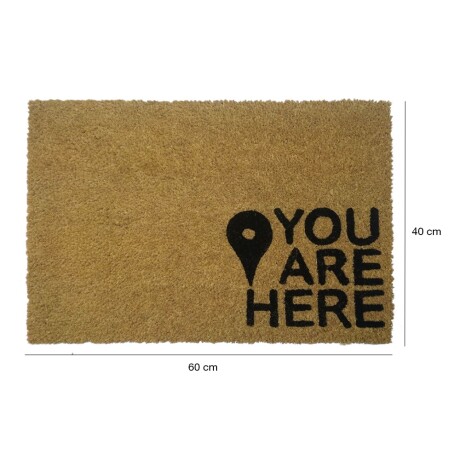 Alfombra Puerta Entrada Felpudo Coco Goma 40X60 You Are Here