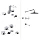 Juego De Griferia Incluye Lavatorio De Mesada Ducha Y Bidet