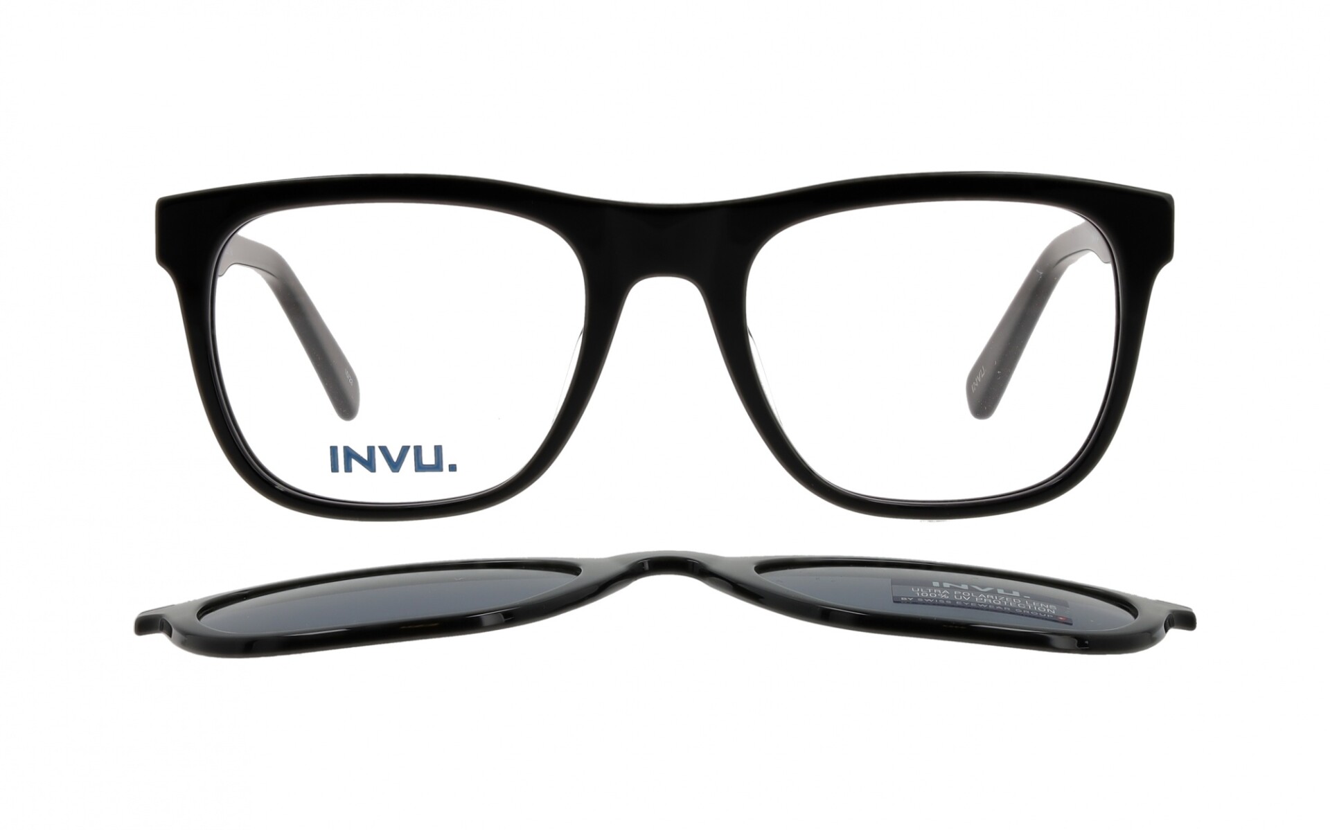 INVU Clip-On 42420A col Black Pol 
