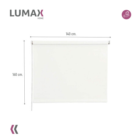 Cortina Roller Blackout Lumax 140 X 160 Cm Colores Blanco