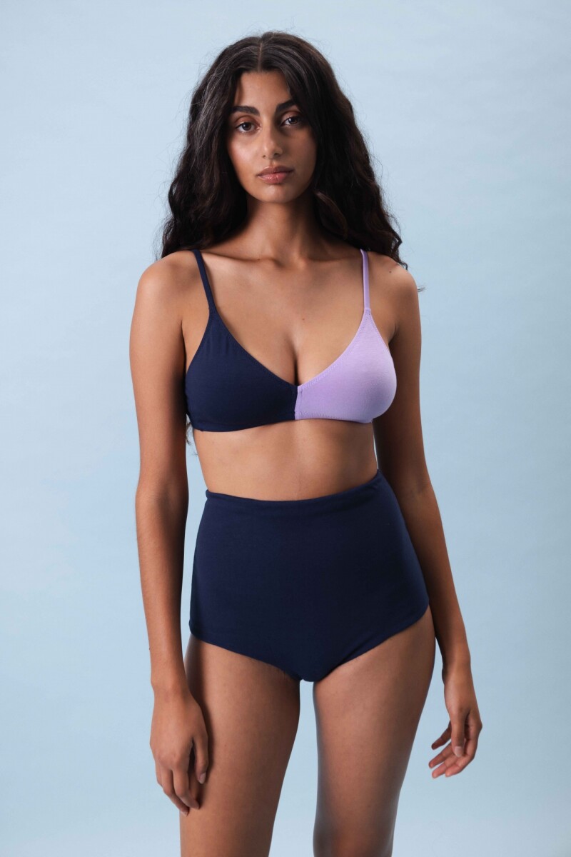 Culotte Lana Algodón – Doble tela y diseño sin elásticos - Azul Marino 