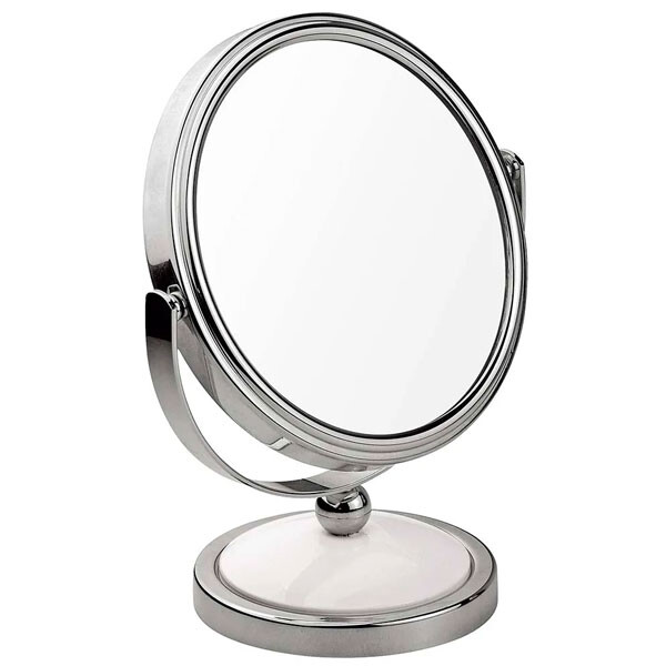 ESPEJO DE AUMENTO DOBLE 14X9X17CM BLANCO