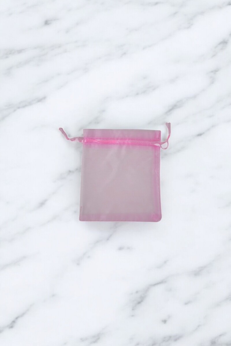 Bolsa organza 8x11 cm. - ROSADO 