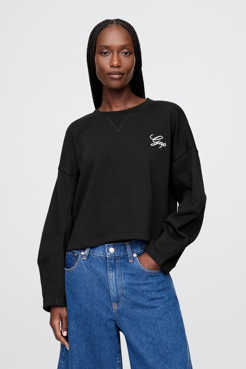 Canguro Logo Gap Sin Felpa Mujer True Black