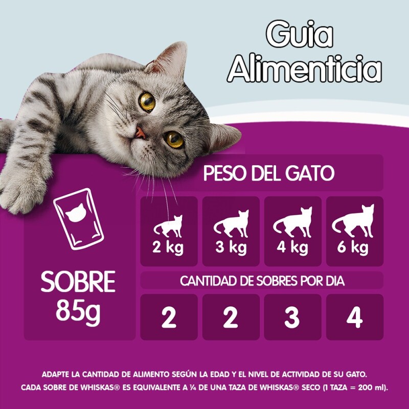 WHISKAS EN SALSA SOUFFLE PESCADO ALIMENTO HUMEDO 85 GR