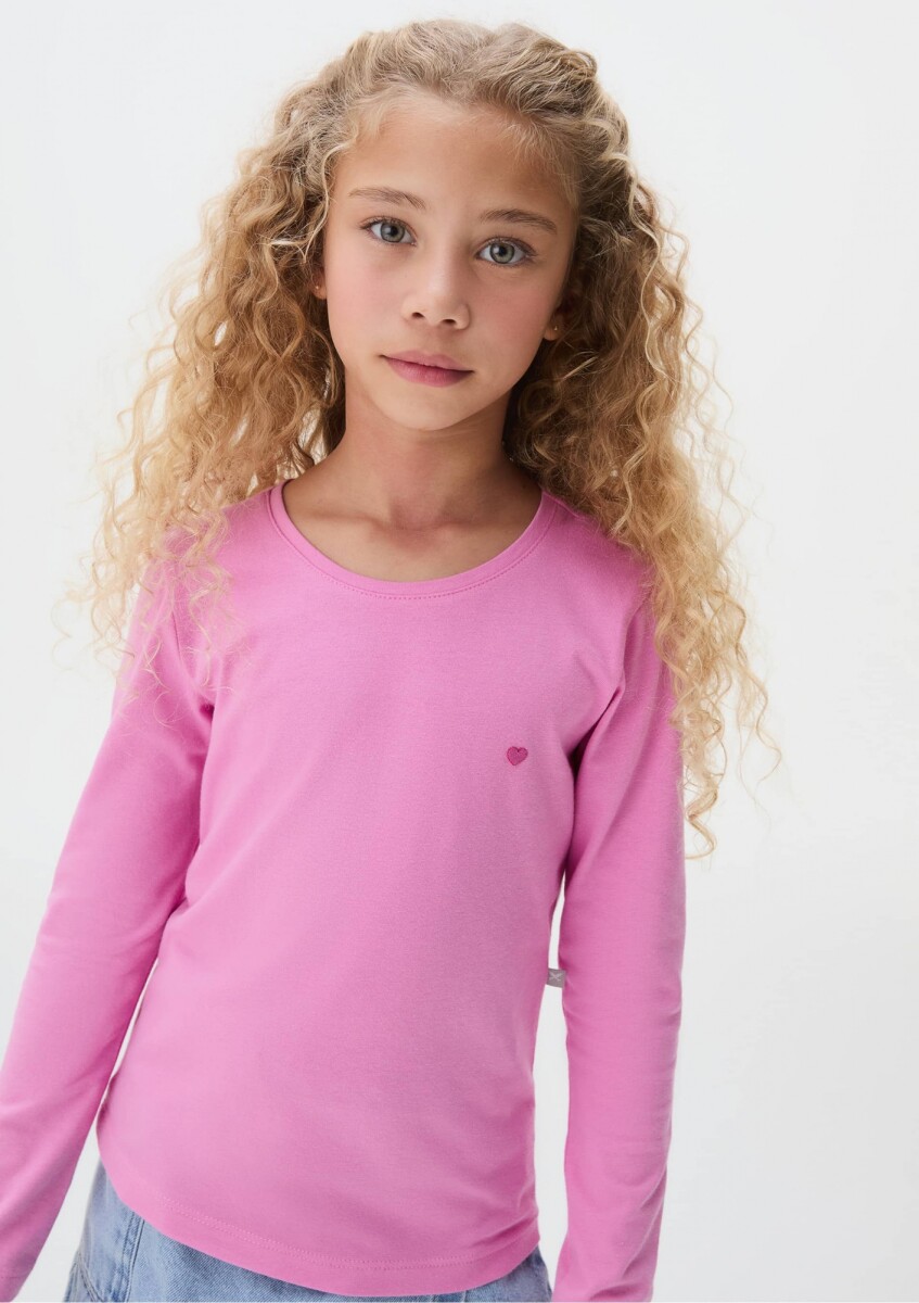 BLUSA ML FEM - ROSA CLARO 