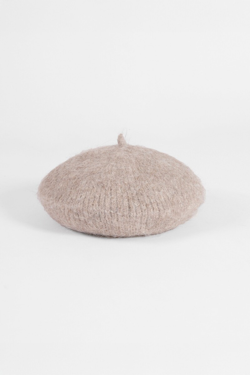 Boina tejida beige