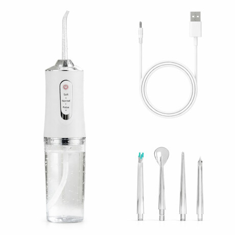 Irrigador Bucal Portátil Limpieza Profunda Recargable USB Blanco