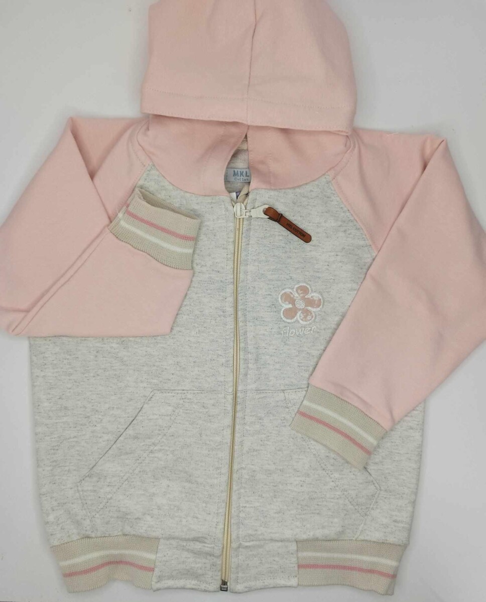 Campera felpa combinada 