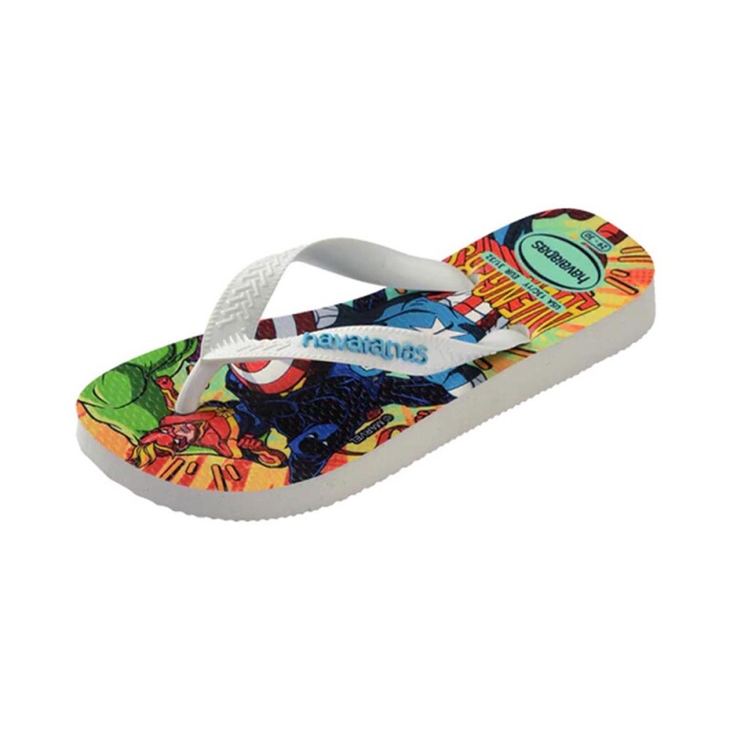 Sandalias Havaianas Kids Top Marvel Ii Niños Blanco/blanco/azul