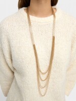 Collar Largo Con Múltiples Cadenas dorado