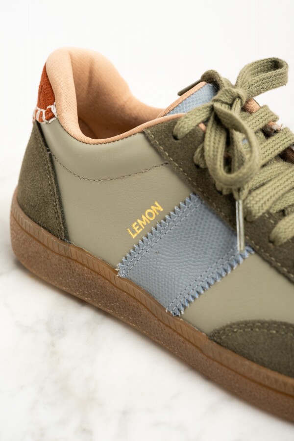 Zapatilla Cuero Combinada Safari