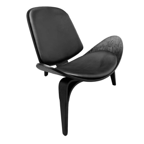 BUTACA NEGRO MADERA SHELL