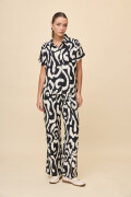 CAMISA ELVINA PRINTED Negro/Blanco