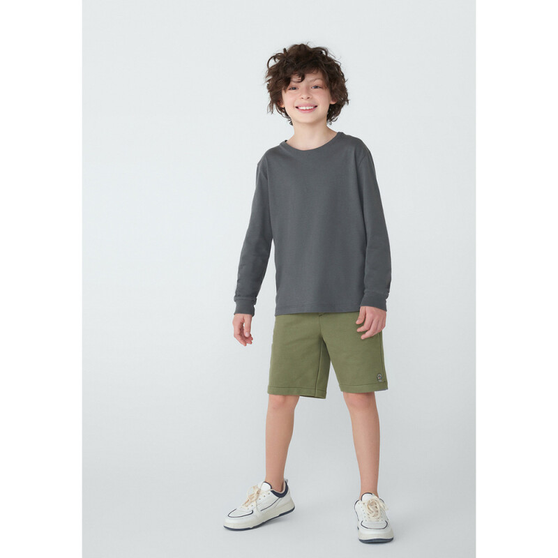 CAMISETA ML MASC GRIS OSCURO