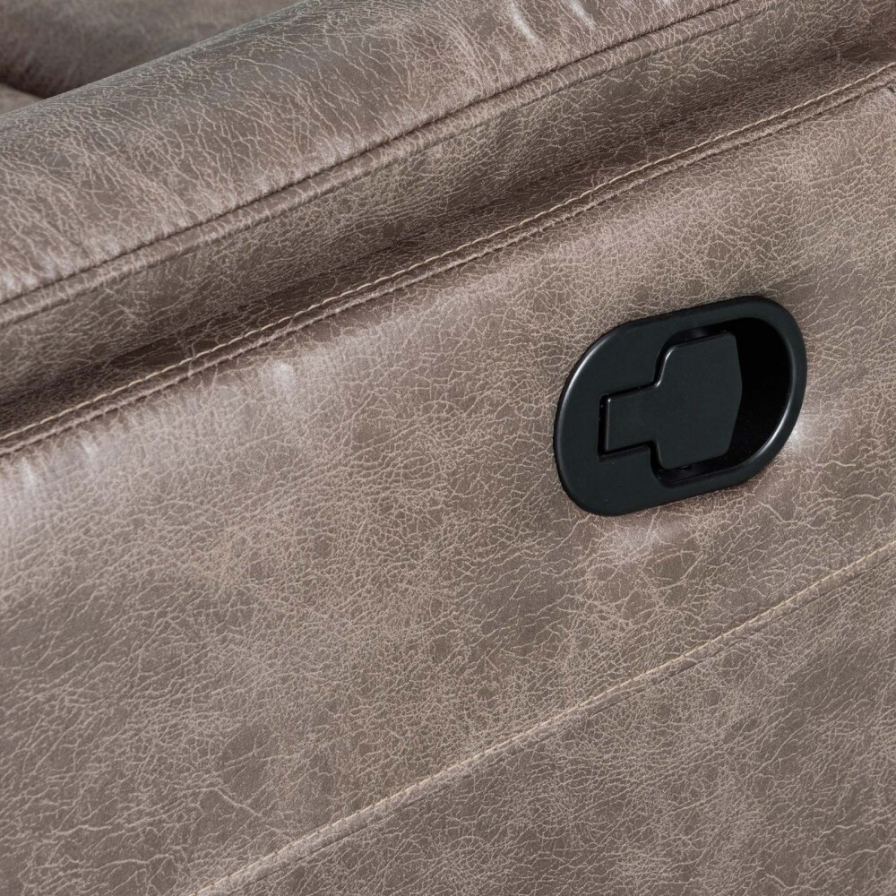 RECLINER MANUAL 3 CUERPOS TELA MARRON LAGOS MOKA