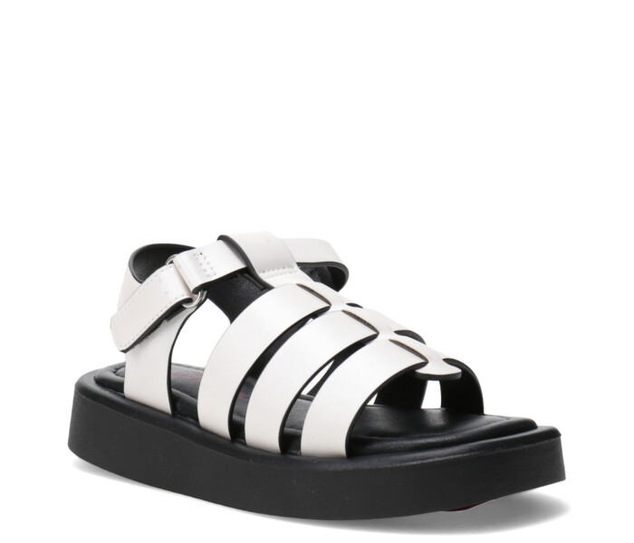 Sandalias de Niña MINI Miss Carol DUGA estilo franciscana Blanco Hueso