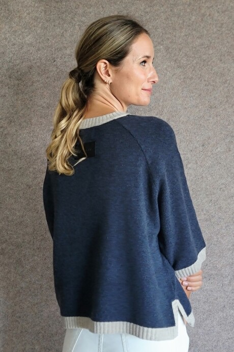 Buzo Clemen Lambswool Azul Marino Arena